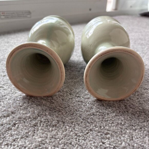 Unicorn Goblets Handmade Ceramic Pale Green Set of 2 - Picture 6 of 9